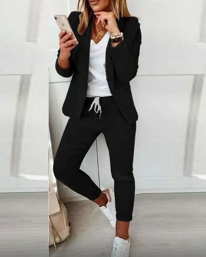 Belle™ - Broek met koord en blazer Set