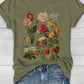 Lorelei - Vintage Blumen Print Damen-T-Shirt