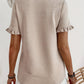 Beiges Rüschen-T-Shirt - Clara