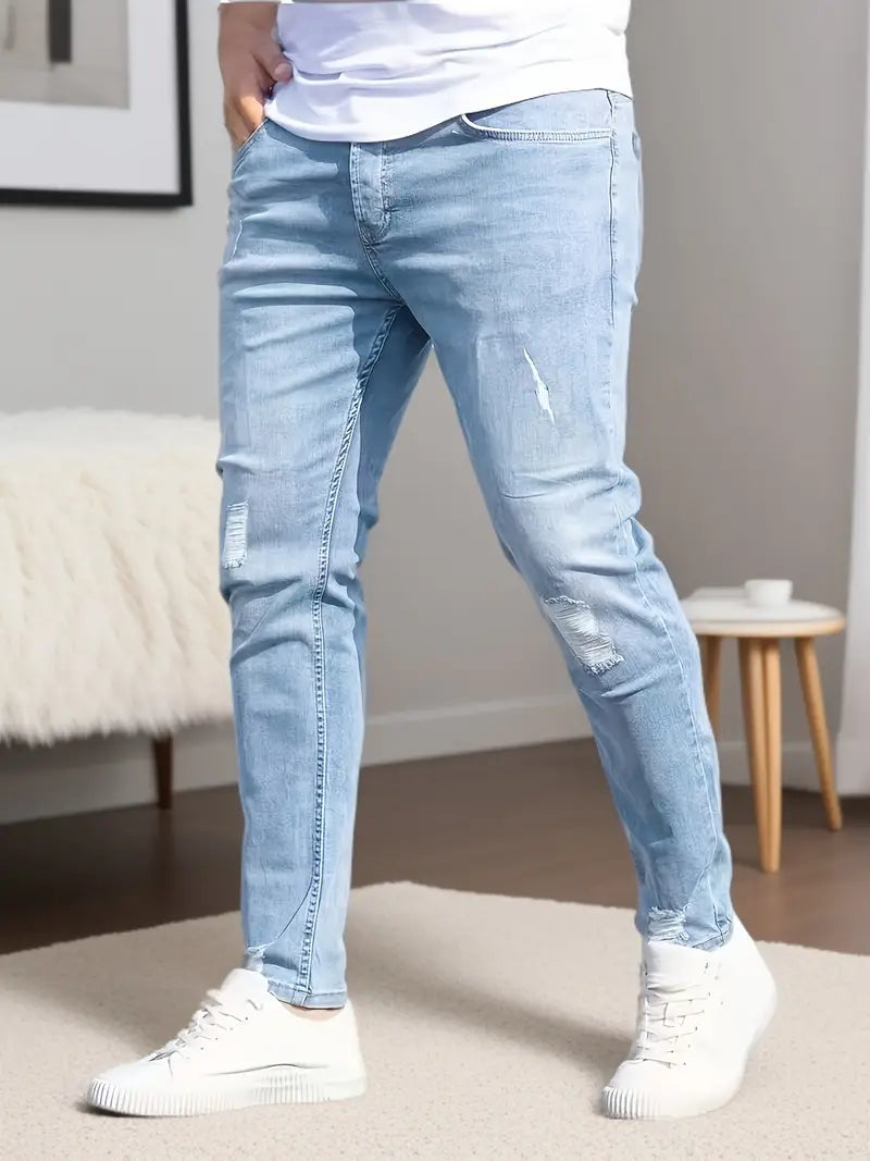 Ethan – röhrenjeans mit rissen für den frühling