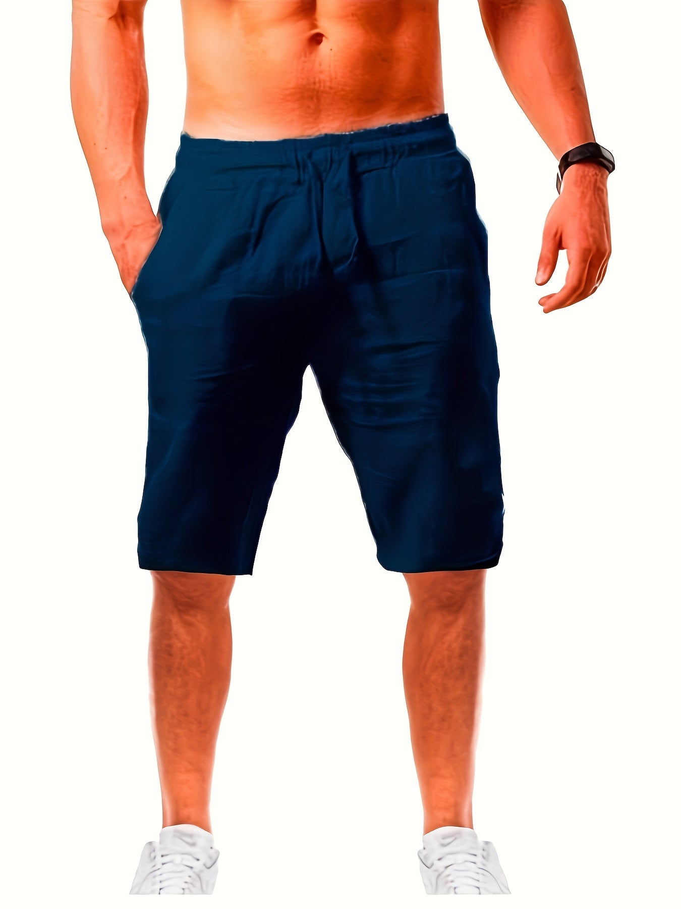 Graue Shorts mit Kordelzug und Taschen - Felix