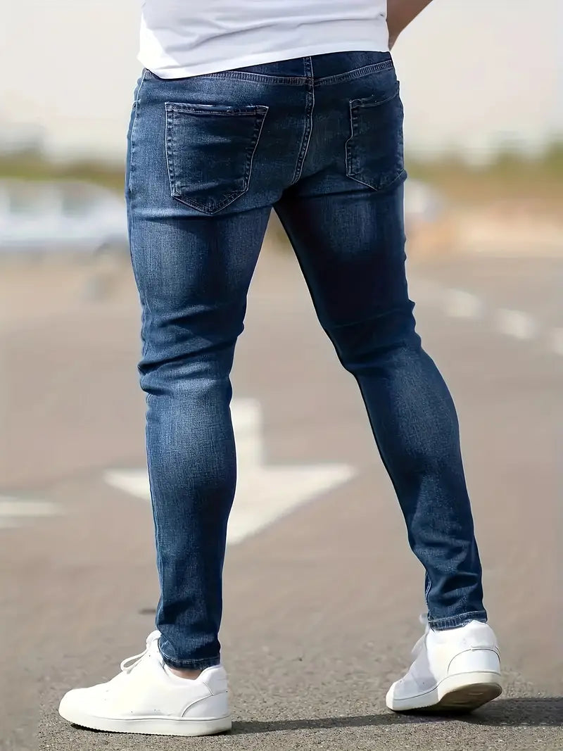 Christopher – röhrenjeans mit rissen für männer