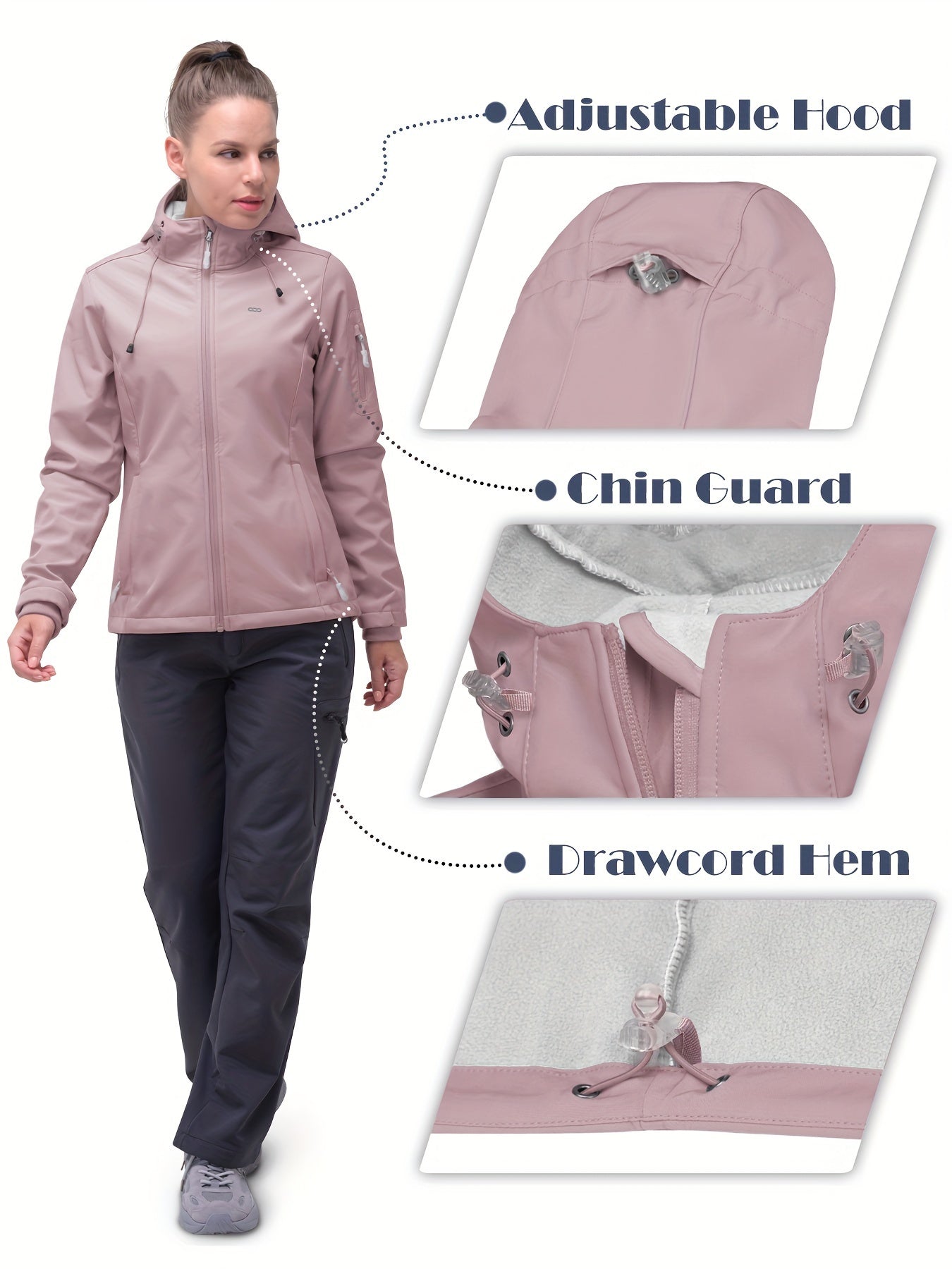 Winddichte Softshell-Jacke speziell für Damen