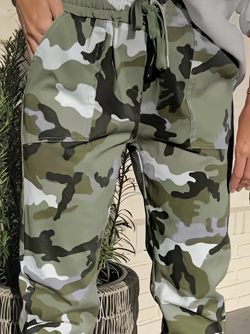 Hannah – camo-jogginghose mit kordelzug für den frühling