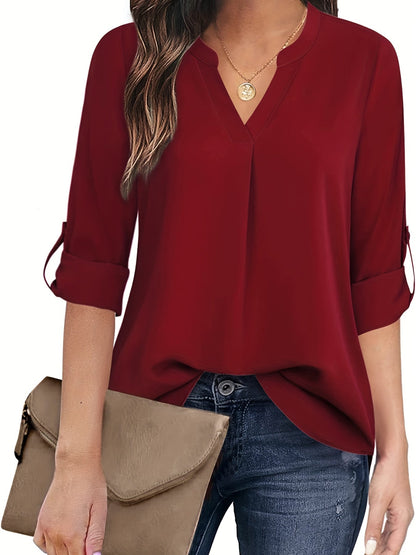 Weinrotes Blusen Shirt - Clara