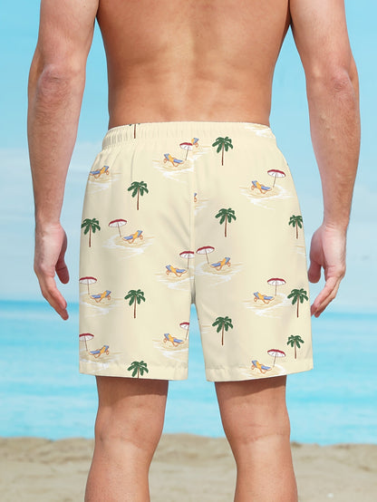 Strandshorts mit Palmenmuster - Tom