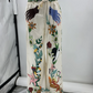 BERTHA – Zweiteiliges Set aus Satin mit Graffiti-Print für Damen – Kurzarmanzug mit Hose mit weitem Bein, locker sitzende, lässige Heimoutfits