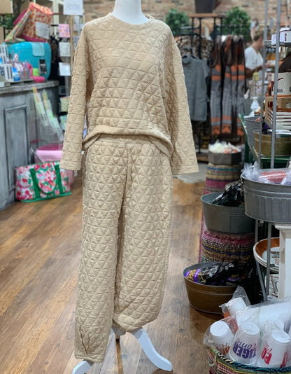 Quilted Loungewear Set mit Komfortbund