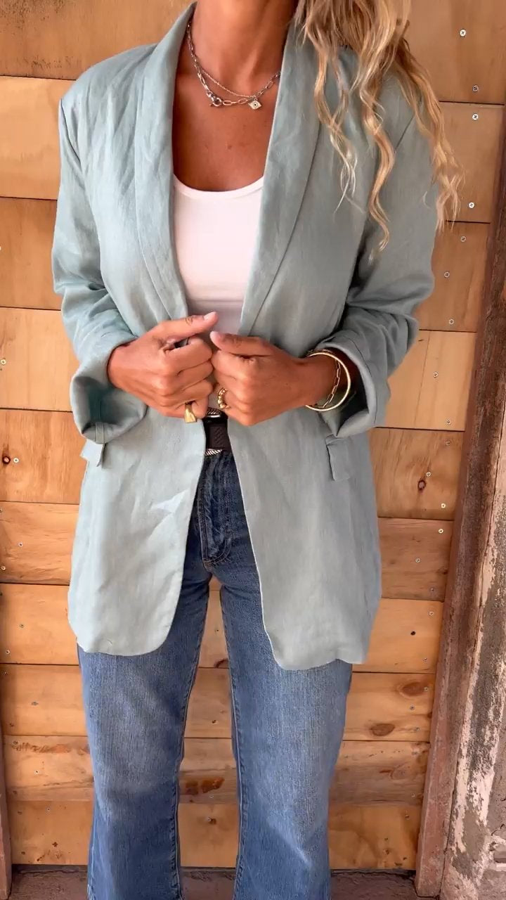 Lena - Weißer Eleganter Blazer