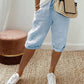Adriada - Damen-Shorts aus Baumwolle und Leinen