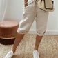 Adriada - Damen-Shorts aus Baumwolle und Leinen