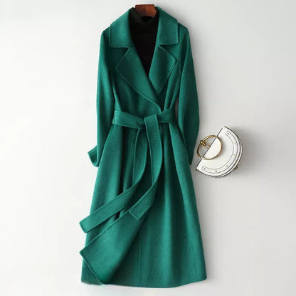 Frauen Langjacke mit Reißverschluss und Taschen für Herbst/Winter