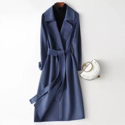 Frauen Langjacke mit Reißverschluss und Taschen für Herbst/Winter