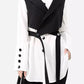 Conie - Schwarzes Set aus Weste und langärmeliger Bluse