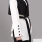 Conie - Schwarzes Set aus Weste und langärmeliger Bluse