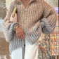 Arina - Elegante Glitzerende Strickjacke Mit Reißverschluss