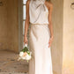 Satinista - Unifarbenes One-Shoulder-Kleid