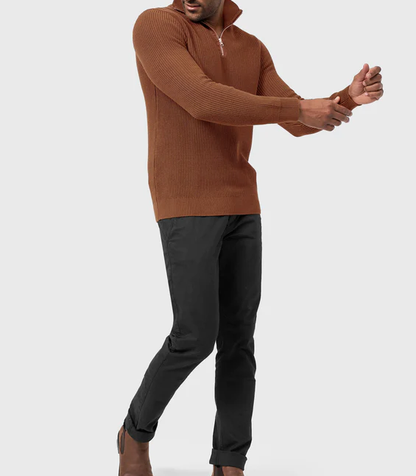 TOMMY - Stylischer Zipper-Pullover für Herren (italienisches Design)