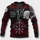 Warrior -  Wikinger-Kapuzenpulli