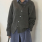 MELLY - Weiche Kaschmirstrickjacke mit diagonalem Knopfverschluss