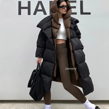 Amalia - Lange Puffer Daunenjacke