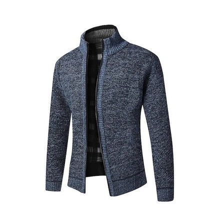 Tom Polo - Stylischer Zipper-Strickpullover für Herren (italienisches Design)