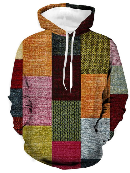 MILL - Stylischer Winter-Hoodie aus Baumwolle mit Karomuster