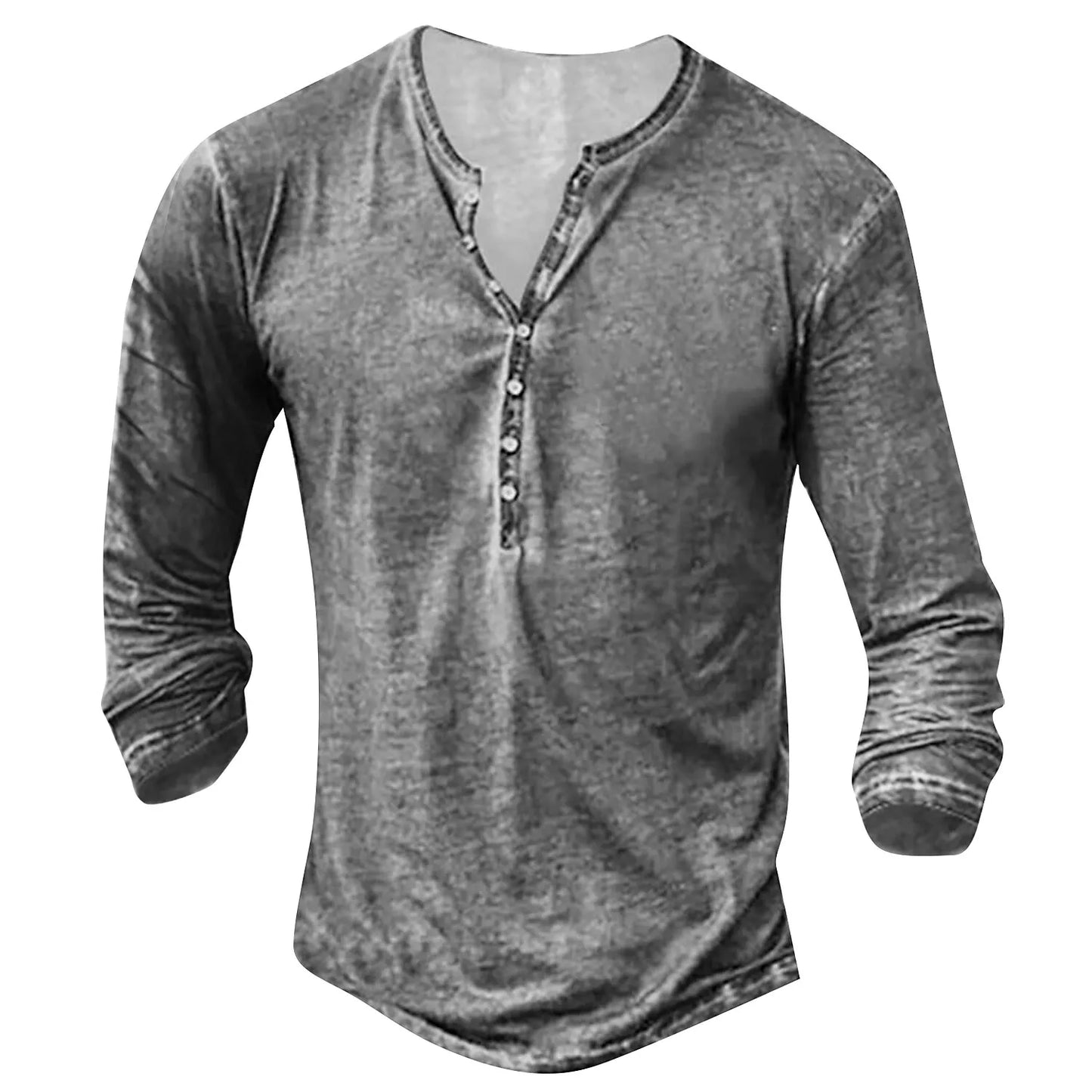 Noah – kragenloses langarmshirt für herren