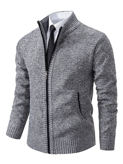 Tom Polo - stylischer zipper-strickpullover für herren (italienisches design)