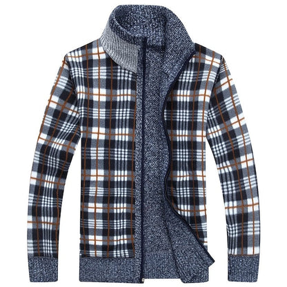 Tom Polo - Stylischer Zipper-Strickpullover für Herren (italienisches Design)