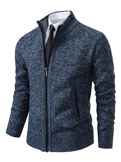 Tom Polo - stylischer zipper-strickpullover für herren (italienisches design)