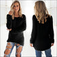 Amelia -  2024 Lässiger Langarm-Pullover mit O-Ausschnitt