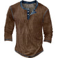 Arian - Vintage Herren T-Shirt  Waffelstrick Struktur
