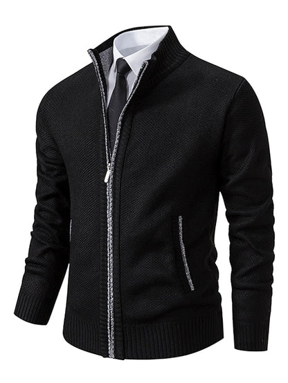 Tom Polo - stylischer zipper-strickpullover für herren (italienisches design)