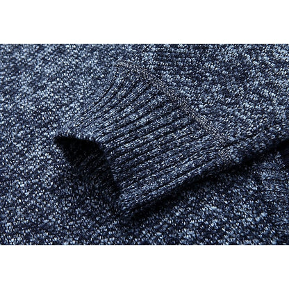 Tom Polo - Stylischer Zipper-Strickpullover für Herren (italienisches Design)