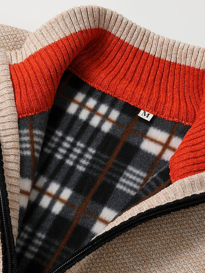 Tom Polo - stylischer zipper-strickpullover für herren (italienisches design)